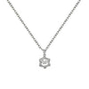 Women's Titanium Steel Sixpointed Star Pendant Necklace With Mixed Gem Inlay And Inlaid Zircon Fashion Cross Chain Style