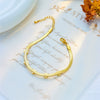 Women's Titanium Steel Snake Bone Chain Jewelry Bracelet With Diamondembedded Love Pattern And Electroplating Treatment