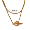 Women's Titanium Steel Snake Bone Ushaped Electroplated Stacked Clavicle Necklace