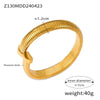 Women's Titanium Steel Snake Head Tail Geometric Fashion Electroplated Zircon Jewelry Stretch Bracelet