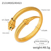 Women's Titanium Steel Snake Head Tail Geometric Fashion Electroplated Zircon Jewelry Stretch Bracelet