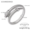 Women's Titanium Steel Snake Head Tail Geometric Fashion Electroplated Zircon Jewelry Stretch Bracelet