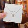 Women's Titanium Steel Square Microinlaid Zirconium Ochain Necklace With Geometric Design