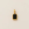 Women's Titanium Steel Square Pendant Necklace With Mixed Gem Inlay And Geometric Design