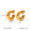 Women's Titanium Steel Stainless Steel Geometric Ins Style Earrings With Pvd Vacuum Plating