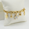 Women's 316L Stainless Steel Star Pattern Electroplated Sticky Diamond Bracelet Jewelry