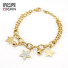 Women's 316L Stainless Steel Star Pattern Electroplated Sticky Diamond Bracelet Jewelry