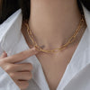 Women's Titanium Steel Thick Chain Necklace Electroplated For Autumn And Winter