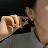 Women's Titanium Steel U Shaped Electroplated Simple Light Luxury Earrings