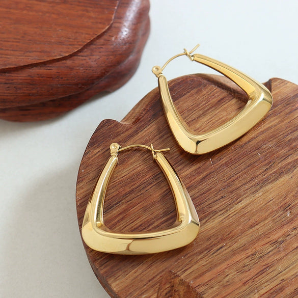 Women's 316L Stainless Steel Ushaped Electroplated Fashion Earrings