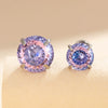 Women's Titanium Steel Zircon Earrings With Bird's Nest Cut And Geometric Sweet Style