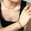 Women's 316L Stainless Steel Zircon Geometric Pattern Light Luxury Style Necklace