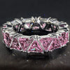 Women's Titanium Zircon Copper Geometric Inlay Light Luxury Ring Jewelry