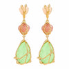 Women's Trendy Alloy Multilayer Resin Geometric Electroplated Earrings