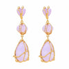Women's Trendy Alloy Multilayer Resin Geometric Electroplated Earrings