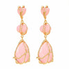 Women's Trendy Alloy Multilayer Resin Geometric Electroplated Earrings