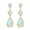 Women's Trendy Alloy Multilayer Resin Geometric Electroplated Earrings