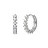 Women's Trendy Earrings Silver Needle Copper Geometric Ushaped Microinlaid Colorful Zircon Electroplated
