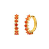 Women's Trendy Earrings Silver Needle Copper Geometric Ushaped Microinlaid Colorful Zircon Electroplated