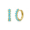 Women's Trendy Earrings Silver Needle Copper Geometric Ushaped Microinlaid Colorful Zircon Electroplated