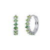 Women's Trendy Earrings Silver Needle Copper Geometric Ushaped Microinlaid Colorful Zircon Electroplated