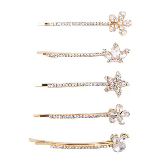 Women's Trendy Headwear Alloy Word Clip Hairpin With Electroplating Treatment