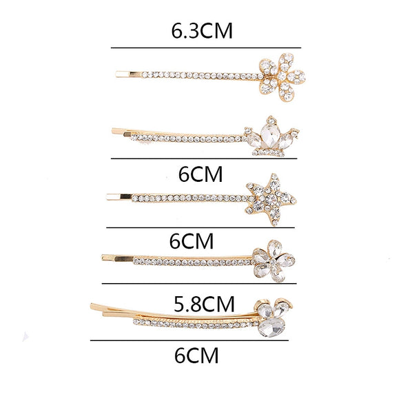 Women's Trendy Headwear Alloy Word Clip Hairpin With Electroplating Treatment