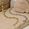 Women's Trendy Oval Zircon Bracelet In Stainless Steel With Geometric Design And Electroplating Color Preservation