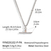 Women's Tshaped Zircon Pendant Necklace In Goldplated Stainless Steel With Geometric Design And Adjustable Extension Chain