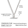 Women's Tshaped Zircon Pendant Necklace In Goldplated Stainless Steel With Geometric Design And Adjustable Extension Chain