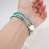 Women's Turquoise And Alloy Handmade Geometric Beaded Necklace And Bracelet