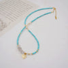 Women's Turquoise And Alloy Handmade Geometric Beaded Necklace And Bracelet