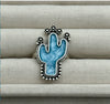 Women's Turquoise Inlaid Alloy Ring Set With Feather Details And Carved Flower Geometric Design Polished Finish