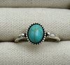 Women's Turquoise Inlaid Alloy Ring Set With Feather Details And Carved Flower Geometric Design Polished Finish