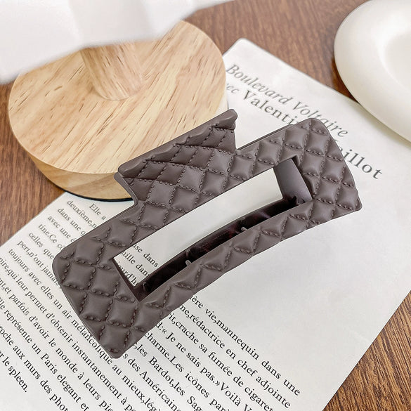 Women's Tweed Style Quilted Geometric Handmade Hair Clip