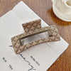 Women's Tweed Style Quilted Geometric Handmade Hair Clip