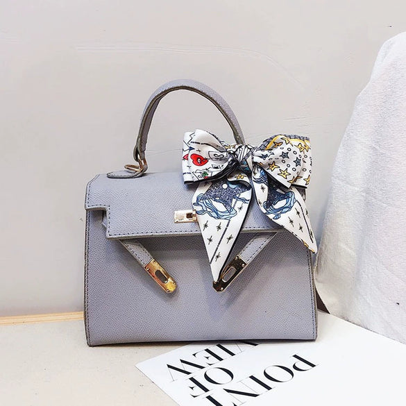 Women's Twill Simulation Silk Small Scarf Slender Hair Band Handbag Wrap Strap Decorative Neck Scarf