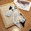 Women's Twill Simulation Silk Small Scarf Slender Hair Band Handbag Wrap Strap Decorative Neck Scarf