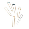Women's U Shaped Alloy Hair Fork Electroplated Metal Hairpin With Shell And Ball Detail Street Style Hair Clasp