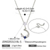 Women's Ushaped Horseshoe Anchor And Rudder Jewelry Set With Necklace Bracelet And Earrings In Plated Titanium Steel And Stainless Steel