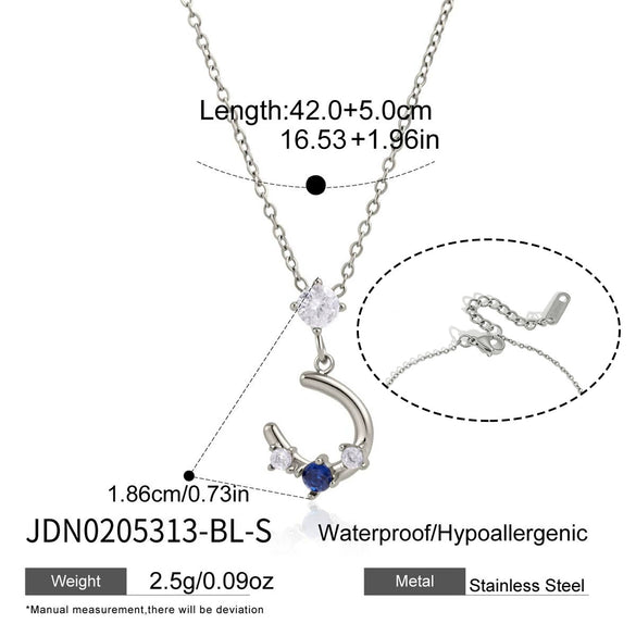 Women's Ushaped Horseshoe Anchor And Rudder Jewelry Set With Necklace Bracelet And Earrings In Plated Titanium Steel And Stainless Steel