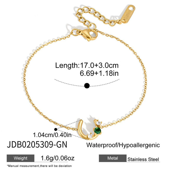 Women's Ushaped Horseshoe Anchor And Rudder Jewelry Set With Necklace Bracelet And Earrings In Plated Titanium Steel And Stainless Steel