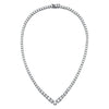 Women's V Shape Moissanite Necklace In Sterling Silver With Niche Design And Full Diamond Geometric Pattern