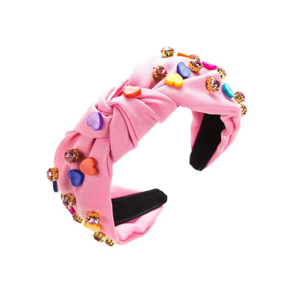 Women's Valentine's Day Cloth Headband With Diamond Design