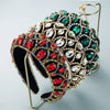 Women's Velvet Headband With Diamond Design Retro Style Fashion Accessory