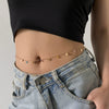 Women’s Versatile Metal Waist Chain Belt With Tassel Star And Imitation Crystal Accent Single Loop Bone Link Chain