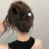 Women's Vintage Allmatch Brown Acrylic Geometric Handmade Hair Shark Clip