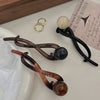 Women's Vintage Allmatch Brown Acrylic Geometric Handmade Hair Shark Clip