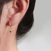Women's Vintage Asymmetrical Stars Sun Design Copper Earrings With Electroplating