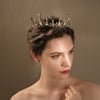 Women's Vintage Baroque Crown Headpiece Full Round Alloy Rhinestone Tiara In Gold For Bridal Weddings Banquets And Parties